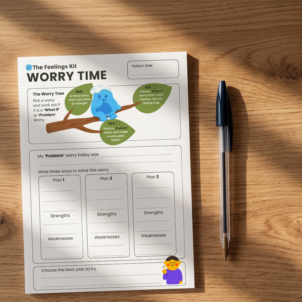 The Worry Pads: A Child-Friendly Guided Writing Tool for Anxious Thoughts