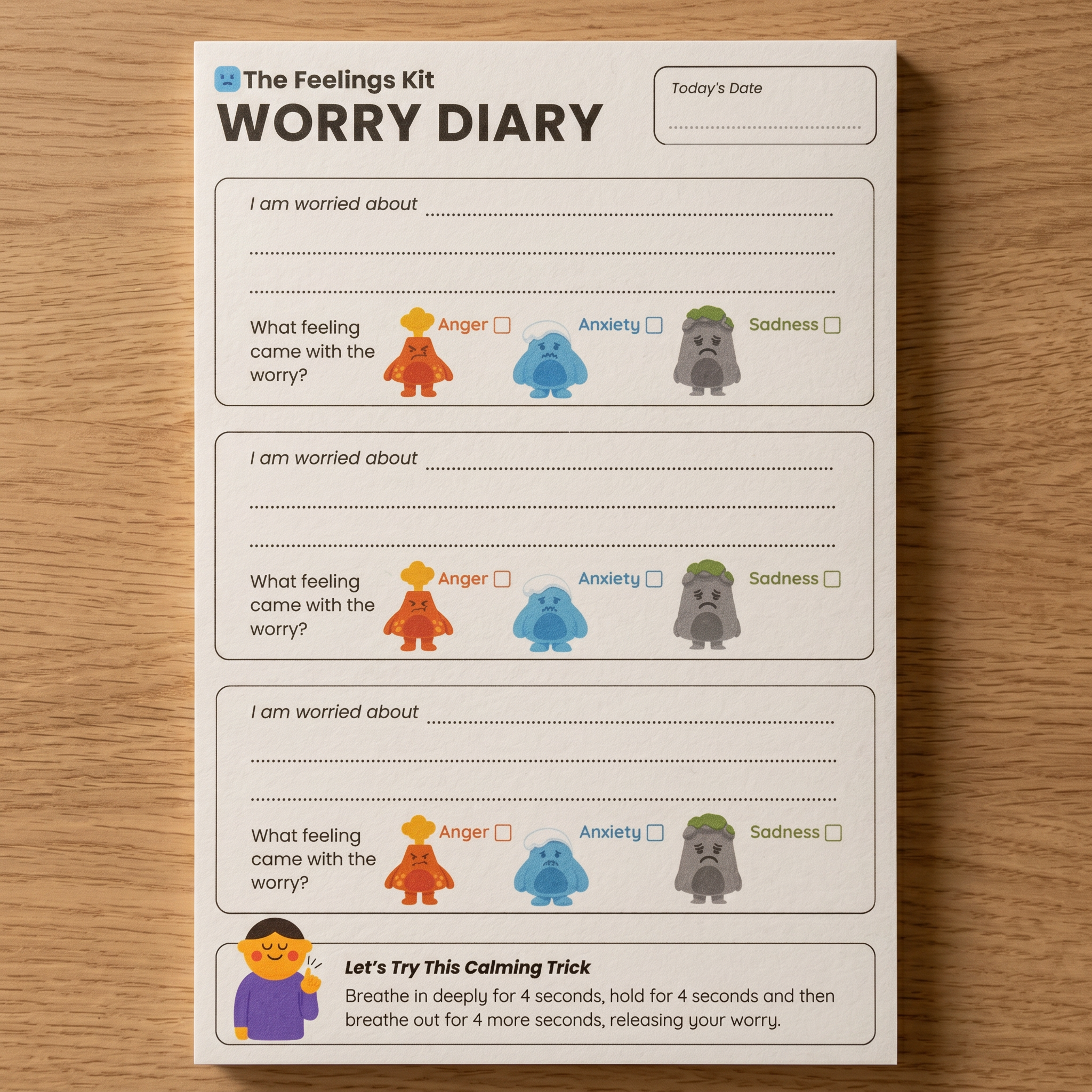 The Worry Pads: A Child-Friendly Guided Writing Tool for Anxious Thoughts