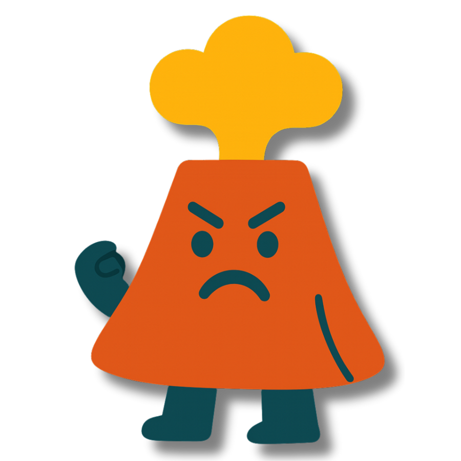 Our very first drawing of the Anger character